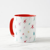 Mug JOYFUL FAMILLE moderne dessiné star festive coloré (Devant gauche)