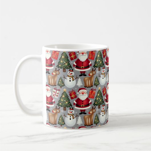 Mug Joyful Holiday Motifs Designs (Gauche)
