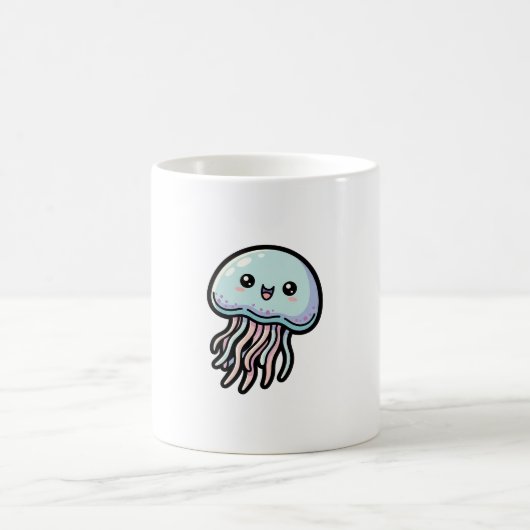 Mug Joyful Jellyfish – Cute Kawaii Illustration (Centre)