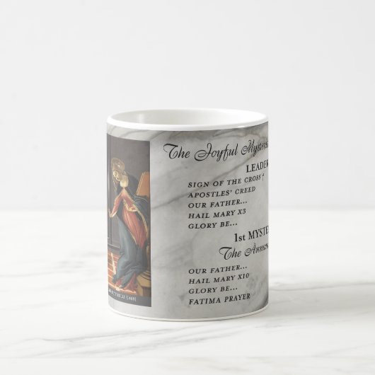 Mug Joyful Mysteries of the Rosary #1: Annunciation (Centre)