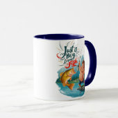 Mug Joyous Boy Reeling dans une grande prise sur le la (Devant droit)