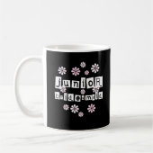 Mug Jr. Blanc de demoiselle d'honneur sur le noir (Gauche)
