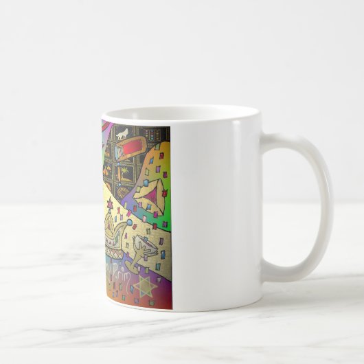 Mug Judaica Joyeux Purim Juif Vêtements cadeaux (Droite)