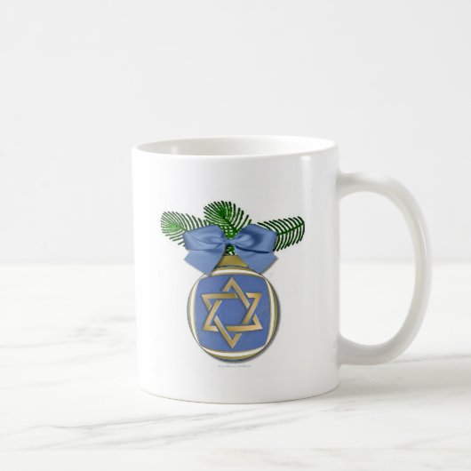 Mug Judaïque Hanoukka Star Of David Ornament Print (Droite)