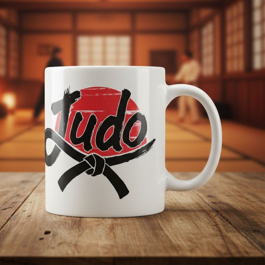 Mug Judo - Ceinture noire - Soleil levant