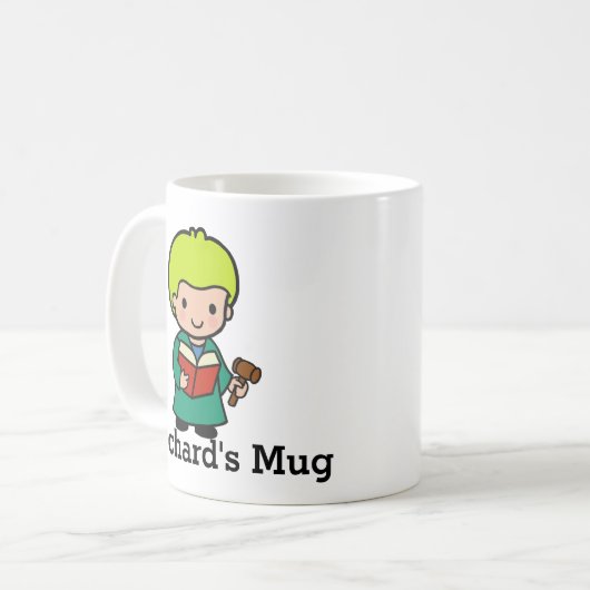 Mug Juge mignon avec Book et Gavel (Devant gauche)