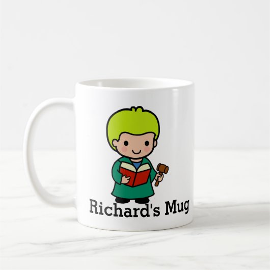 Mug Juge mignon avec Book et Gavel (Gauche)