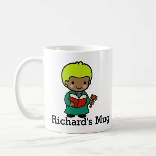 Mug Juge mignon avec Book et Gavel (Gauche)