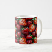 Mug Juicy Fresh Red Strawberries Summer Fruit Pattern (Devant droit)