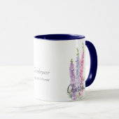 Mug Juillet Anniversaire Fleur de naissance Aquarelle  (Devant droit)
