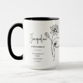 Mug Juillet Bridesmaid | Fleur de naissance Lily d'eau (Gauche)
