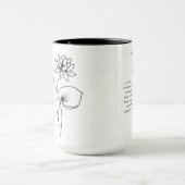 Mug Juillet Bridesmaid | Fleur de naissance Lily d'eau (Centre)
