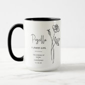Mug Juin Flower Girl | Fleur de naissance rose (Gauche)