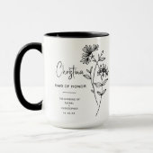 Mug Juin Maid of Honor | Fleur de naissance Honeysucki (Gauche)