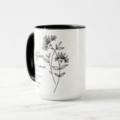 Mug Juin Maid of Honor | Fleur de naissance Honeysucki (Devant gauche)
