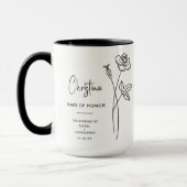 Mug Juin Maid of Honor | Fleur de naissance rose (Gauche)