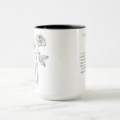 Mug Juin Maid of Honor | Fleur de naissance rose (Centre)