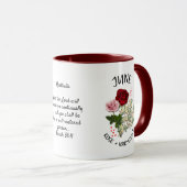 Mug Juin Mois de naissance Fleur Nom personnalisé Chri (Devant droit)