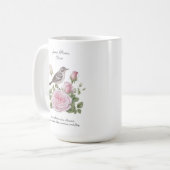Mug Juin Mois de naissance Fleur Rose Élégant Annivers (Devant gauche)