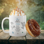 Mug Juin Rose et allaitement de miel<br><div class="desc">Juin a en fait deux fleurs et trois pierres précieuses pour célébrer les anniversaires de ce mois : fleurs — chou de miel et rose ; pierres précieuses — pierre de lune, alexandrite et perle. Ce design est complet. Ce design présente des détails en blanc et bleu lune avec alexandrite...</div>