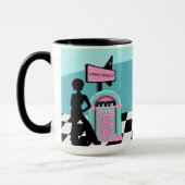 Mug Juke box rétro cool personnalisable (Gauche)