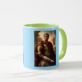 Mug Jules César vert et azur (Devant droit)