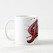 Mug Julia red Heart Graffiti (Gauche)