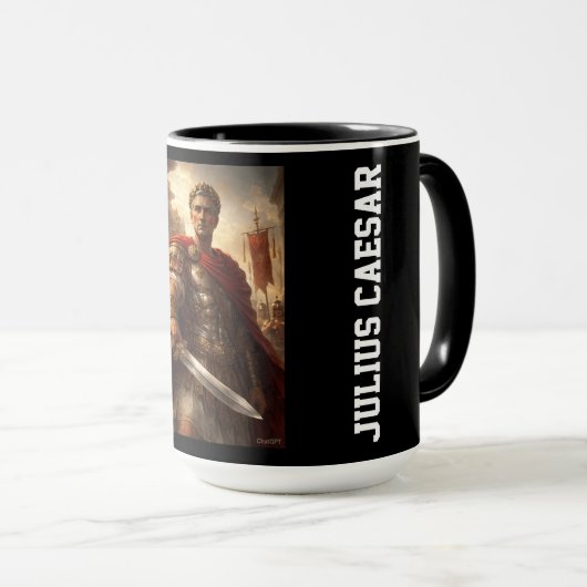 Mug Julius Caesar noir (Devant droit)