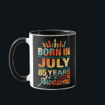 Mug July 1937 85 Years Old 85th Birthday Toxits Candle<br><div class="desc">July 1937 85 Years Old 85th Birthday Toxits Candle Graphic Venin. Parfait pour papa,  maman,  papa,  men,  women,  friend et family members on Thanksgiving Day,  Christmas Day,  Mothers Day,  Fathers Day,  4th of July,  1776 Independent Day,  Vétérans Day,  Halloween Day,  Patrick's Day</div>