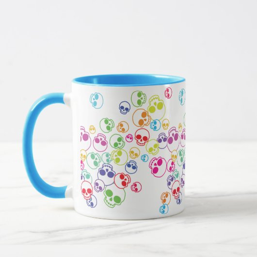 Mug Jumble De Crânes Colorés (Gauche)