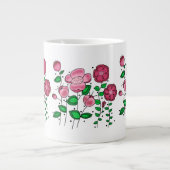 Mug Jumbo 20 oz. avec fleurs roses (Devant)