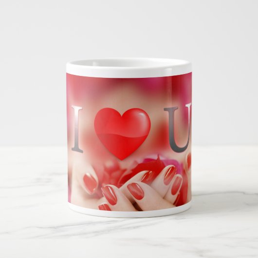 Mug Jumbo Avec Amour Design (Devant)