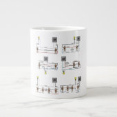 Mug Jumbo avec Diagrammes bidirectionnels, tridire (Devant)