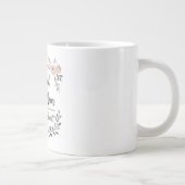 Mug Jumbo avec élégant script Rose (Droite)