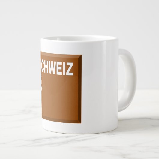 MUG JUMBO BLANCHE  CHOCOLAT SCHWEIZ (Devant droit)