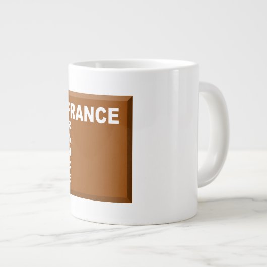 MUG JUMBO CHOCOLAT BLANC FRANCE (Devant droit)