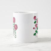 Mug JUMBO - Fleurs fantaisistes roses (Devant)