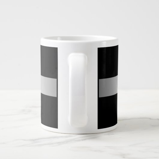 Mug Jumbo Monogramme Noir Et Argent (Dos)