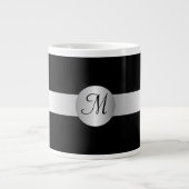 Mug Jumbo Monogramme Noir Et Argent (Devant)
