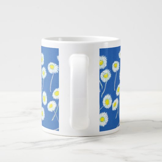 Mug Jumbo Oops-a-Daisy, Blanc, Jaune, Bleu (Dos)