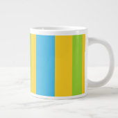 Mug Jumbo : Turquoise, Jaune, Grandes Têtes Vertes (Droite)