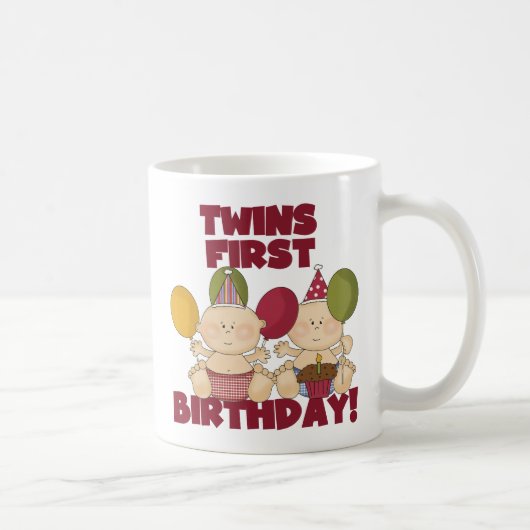 Mug Jumeaux 1er anniversaire - T-shirts et cadeaux pou (Droite)