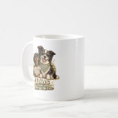 Mug Jumeaux de mère différente Design de chien drôle (Devant gauche)