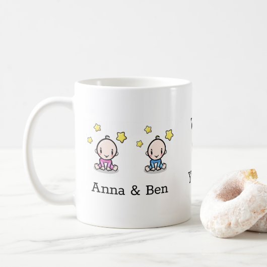 Mug jumeaux : nous aimons maman mug, (Avec donut)