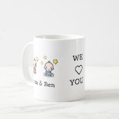 Mug jumeaux : nous aimons maman mug, (Devant gauche)