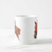 Mug Jument de châtaigne avec la flamme blanche. Art. (Centre)