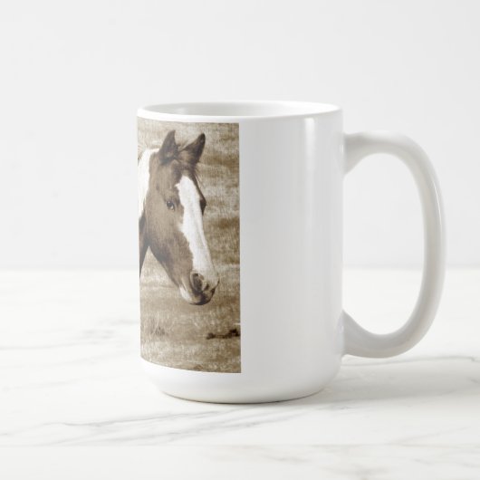 Mug Jument de regard antique de peinture (Droite)