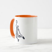 Mug Jump tir joueur de basket-ball avec texte complet (Devant gauche)