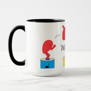 Mug Jumping Heart in Love : Blanc