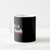 Mug junenth 1865 briser chaque chaîne mélanine noir fr (Devant gauche)